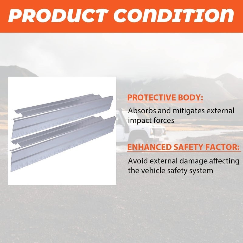 Kojem Outer Rocker Panel Compatible with 1999-2007 Chevy Silverado GMC Sierra 2 Door Standard Cab Regular Cab Rocker Panels Rust Repair Left & Right - Image 2